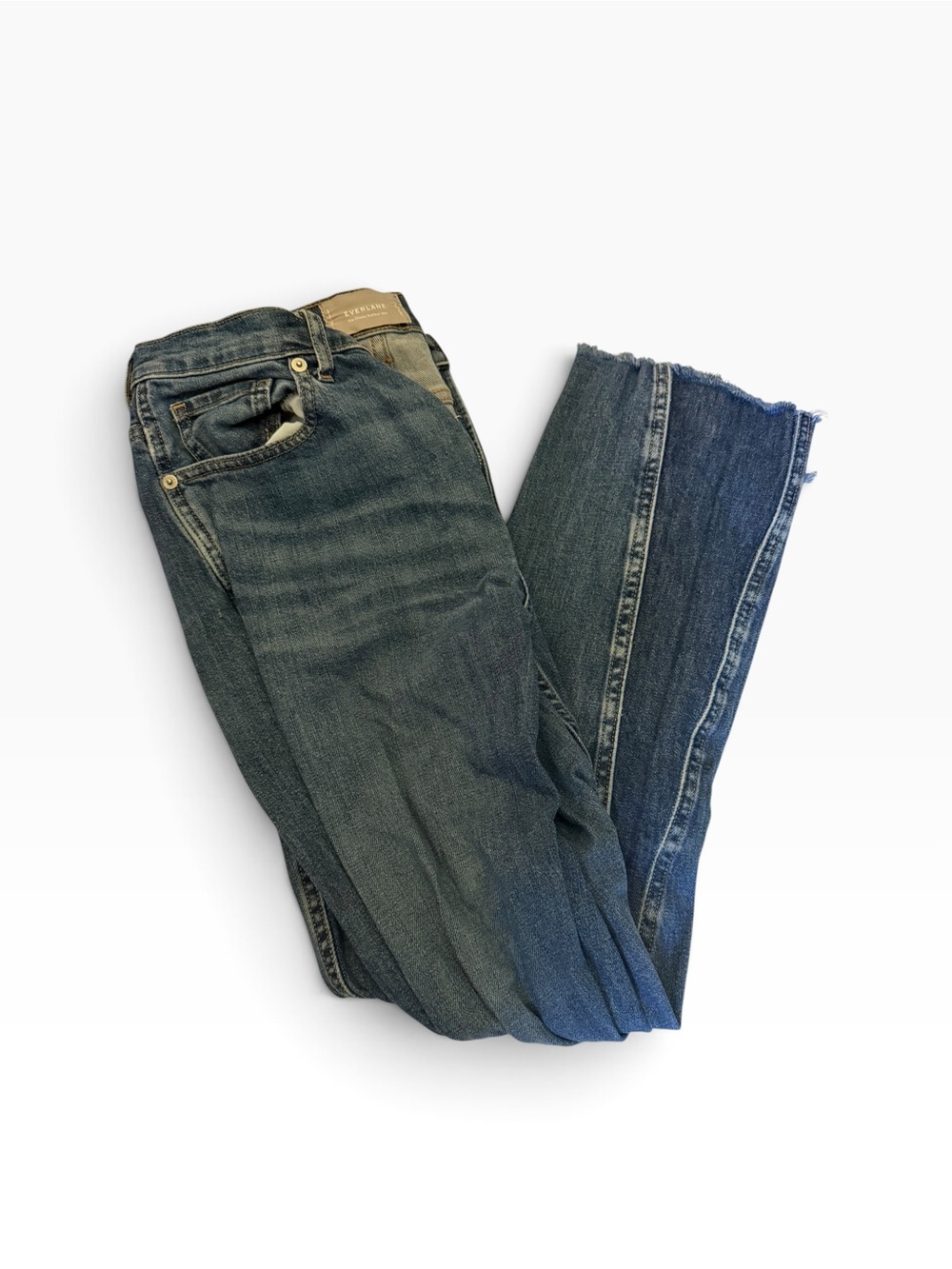 Everlane The Cheeky Bootcut Jean Womens 29 Frayed Hem Medium Wash